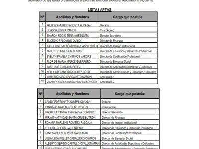 Comunicado comisión electoral