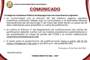 Justificaciones mayo