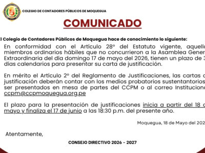 📢 𝐉𝐔𝐒𝐓𝐈𝐅𝐈𝐂𝐀𝐂𝐈𝐎𝐍 𝐃𝐄 𝐈𝐍𝐀𝐒𝐈𝐒𝐓𝐄𝐍𝐂𝐈𝐀 𝐀 𝐀𝐒𝐀𝐌𝐁𝐋𝐄𝐀 𝐆𝐄𝐍𝐄𝐑𝐀𝐋 𝐄𝐗𝐓𝐑𝐀𝐎𝐑𝐃𝐈𝐍𝐀𝐑𝐈𝐀 𝟏𝟕 𝐃𝐄 𝐌𝐀𝐘𝐎 𝐃𝐄𝐋 𝟐𝟎𝟐𝟔