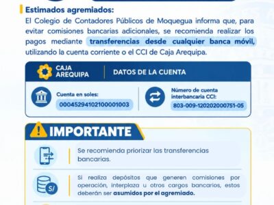 Comunicado Importante Sobre Pagos y Comisiones Bancarias – Caja Arequipa
