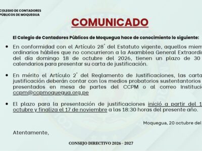 📢 𝐉𝐔𝐒𝐓𝐈𝐅𝐈𝐂𝐀𝐂𝐈𝐎𝐍 𝐃𝐄 𝐈𝐍𝐀𝐒𝐈𝐒𝐓𝐄𝐍𝐂𝐈𝐀 𝐀 𝐀𝐒𝐀𝐌𝐁𝐋𝐄𝐀 𝐆𝐄𝐍𝐄𝐑𝐀𝐋 EXTRA𝐎𝐑𝐃𝐈𝐍𝐀𝐑𝐈𝐀 18-10-𝟐𝟎𝟐𝟔
